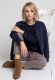 Granatowa bluzka damska Clara z welurowym wzorem - Urban Country #5
