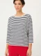 Granatowy sweter damski Cora w paski – Riviera Mood #1